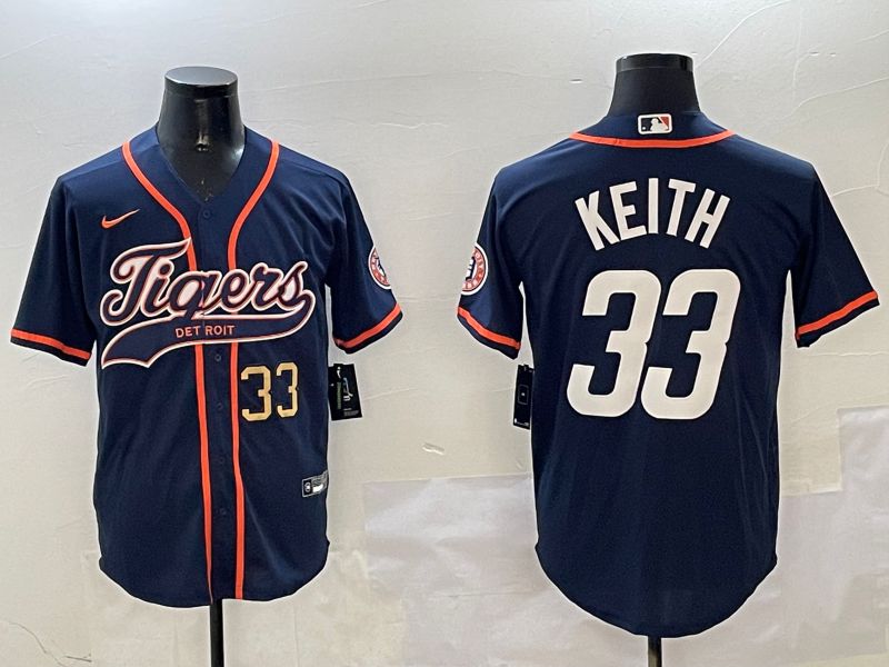 Men Detroit Tigers #33 Keith Blue Jointly Name 2025 Nike MLB Jersey style 4->detroit tigers->MLB Jersey